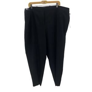 Calvin Klein Women's Slim Fit Cropped Dress Pants High Rise Black Size 22W NEW